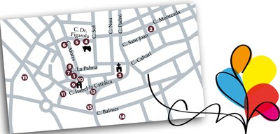 Plànol d'ubicació dels Espais amb Encant 2016