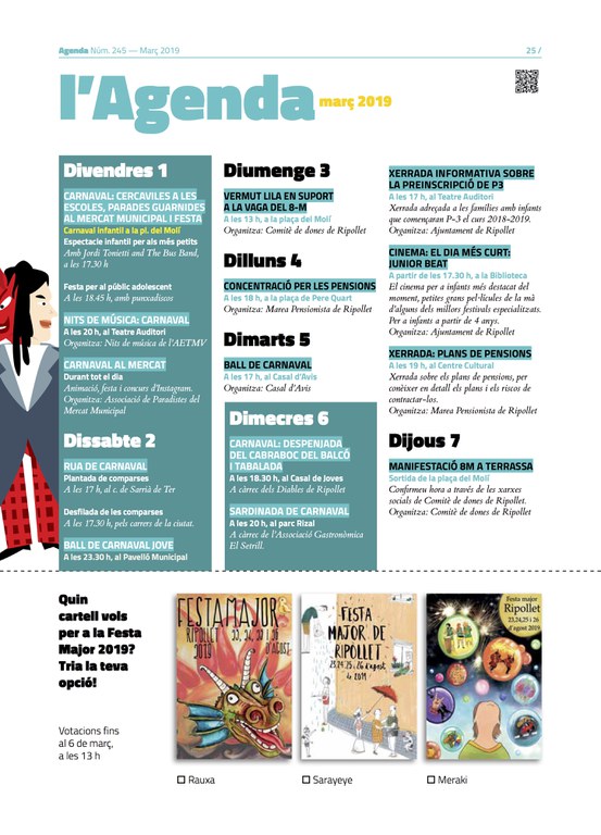 PDF de l'agenda de març a Ripollet