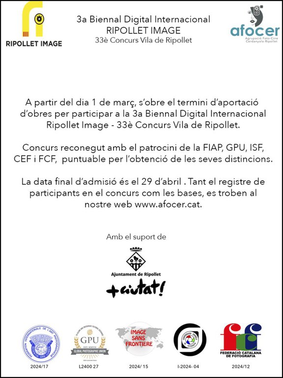 Presentació de la 3a Biennal Internacional Ripollet Imatge i el 33è Concurs Vila de Ripollet