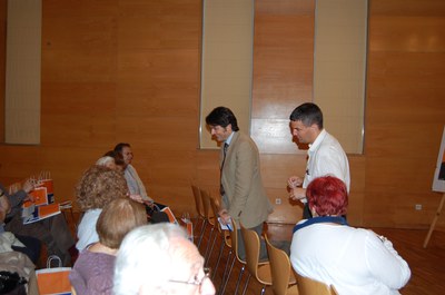 Oriol Pujol visita Ripollet per la campanya electoral d'eleccions europees.