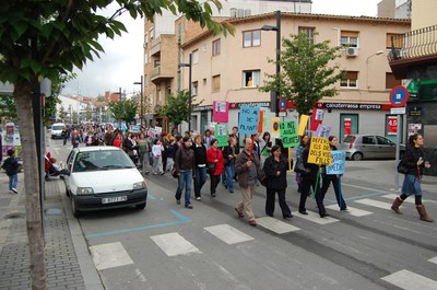 Protesta contra la LEC a Ripollet.