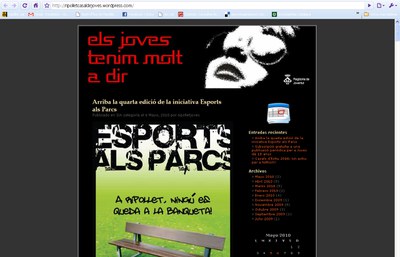 Joventut presenta el seu blog i un perfil al Facebook.