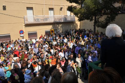 Participativa celebració de la Setmana Santa a l'Esglèsia de Sant Esteve.