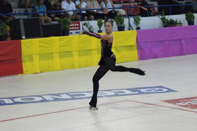 Júlia Figueroa, bronze al Campionat d'Espanya de patinatge.