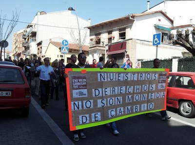 Seguiment de la vaga general a Ripollet contra la reforma laboral.