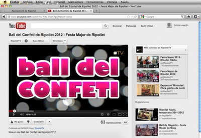El vídeo del Ball del Confeti ja es pot veure al canal de YouTube Ripollet TV.