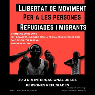 Cartell de la concentració pel Dia Internacional de les Persones Refugiades.