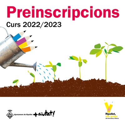 Comença el termini de la preinscripció per al curs 2022-2023.
