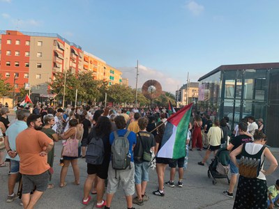 Concentració ahir, dijous 18 de setembre, a la plaça del Molí.