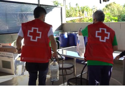 Servei de voluntaris de la Unitat d'Emergència Social (UES).