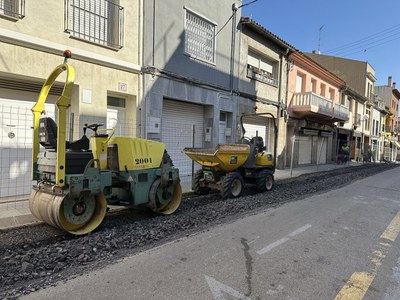 Obres al carrer Nou.