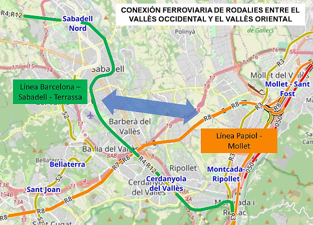 El Ministeri de Transports i Mobilitat licita un estudi per valorar la connexió de l'R4 i l'R8 i afegir una estació a Ripollet