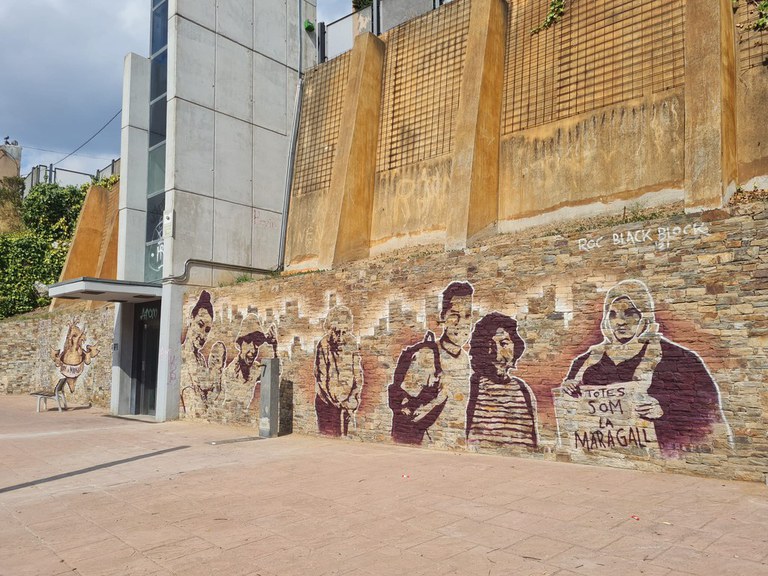 S'enllesteix el mural de Maragall com a símbol del treball comunitari que es realitza al barri