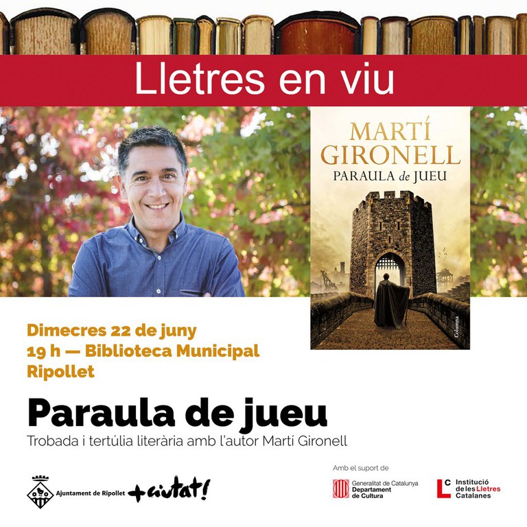 El periodista i escriptor Martí Gironell visita la Biblioteca de Ripollet
