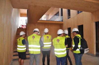 La construcció del nou Arxiu Municipal de Ripollet és un exemple de les noves construccions amb fusta.