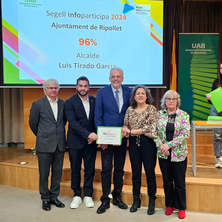 La web municipal revalida el segell de transparència InfoParticipa de la UAB amb un assoliment del 96,15%