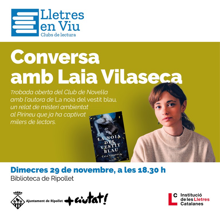 L’escriptora Laia Vilaseca visitarà la Biblioteca Municipal de Ripollet aquest dimecres, 29 de novembre