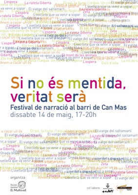 L'IE El Martinet organitza aquest dissabte 14 de maig el primer Festival de narració de Can Mas.