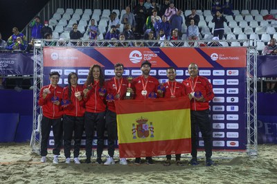 La selecció espanyola guanya el bronze. Foto: Foto: Federación Internacional de Tenis/Real Federación Española de Tenis..