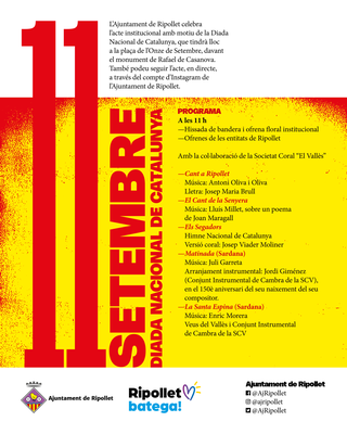 Cartell de la Diada Nacional de Catalunya 2025 a Ripollet.