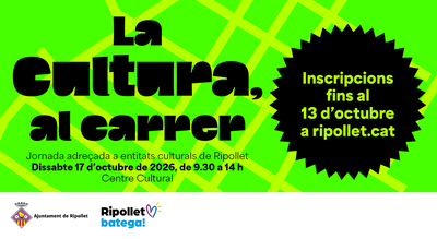 Ripollet reunirà el sector cultural en una jornada de treball sobre la cultura al carrer.