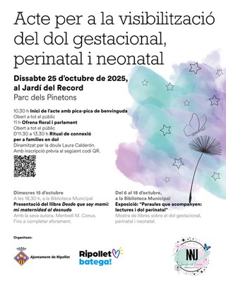 Cartell del Dia Internacional del Dol Gestacional, Perinatal i Neonatal.