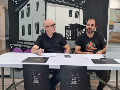 El regidor de Joventut, Pablo López (dreta) i el tècnic de Joventut, Jose M. Sebastián (esquerra)..