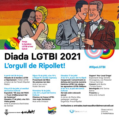Cartell de la Diada LGTBI, l'Orgull de Ripollet! 2021.