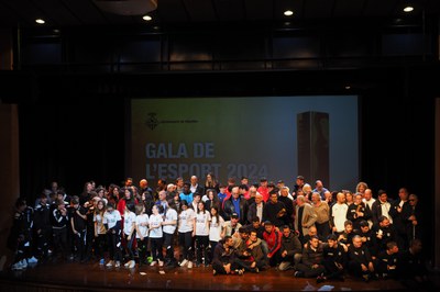 Esportistes i entitats guanyadores de la Gala de l'Esport 2024.