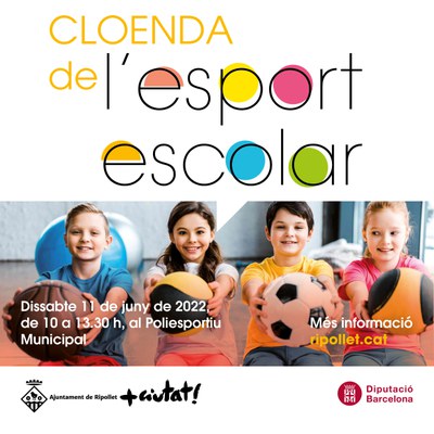 Prop de 500 infants i joves participaran a la Festa de Cloenda de l’Esport Escolar.