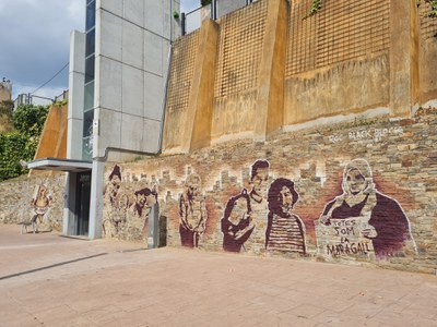 El mural de Maragall, inici del treball comunitari al barri.