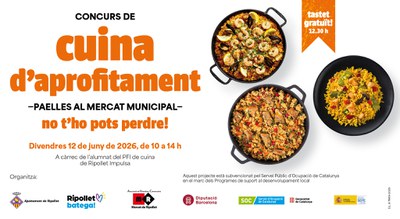 L'alumnat del PFI de Cuina farà paelles en el primer Concurs de cuina d’aprofitament.