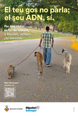 Cartell de la campanya 'El teu gos no parla; el seu ADN, sí'