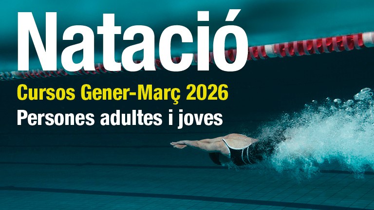 Cursos de natació per a persones adultes i joves. Gener-Març 2026.